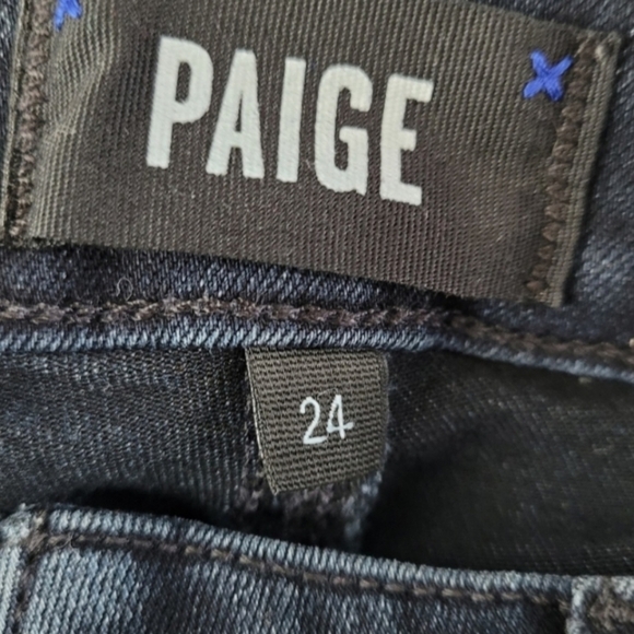 PAIGE Hoxton Ankle Skinny High Rise Jeans Dark Wash Stretch Womens Size 24 - Picture 3 of 7